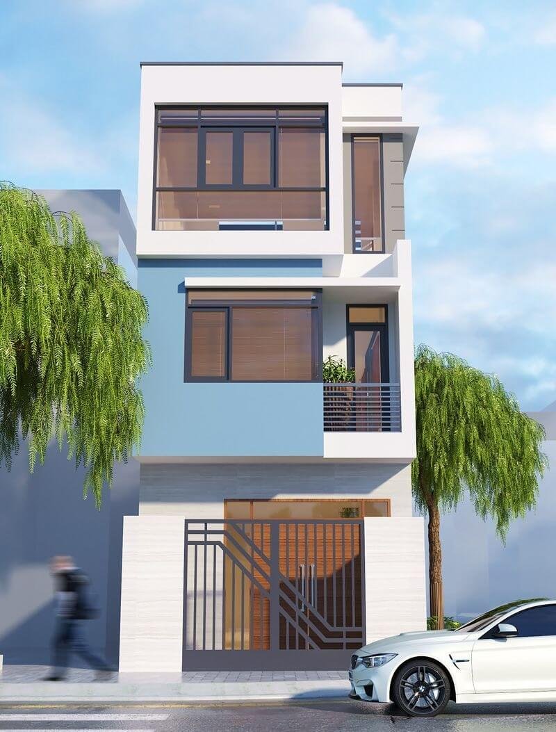 ban-ve-phoi-canh-mat-ngoai-cho-ngoi-nha-3-tang Bản vẽ phối cảnh mặt ngoài cho ngôi nhà 3 tầng