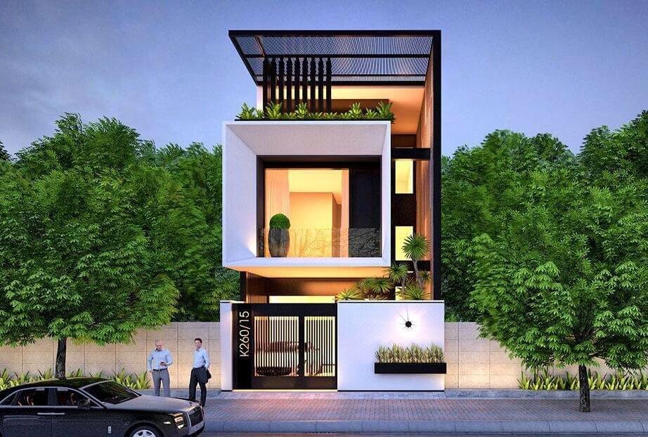 nha-pho-mat-tien-6m-3-tang-dep-va-hien-dai Nhà phố mặt tiền 6m, 3 tầng đẹp và hiện đại